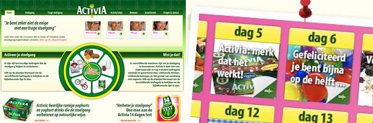 Danone - Activia website - Portfolio - Kayenta Flashdevelopment & Webdevelopment